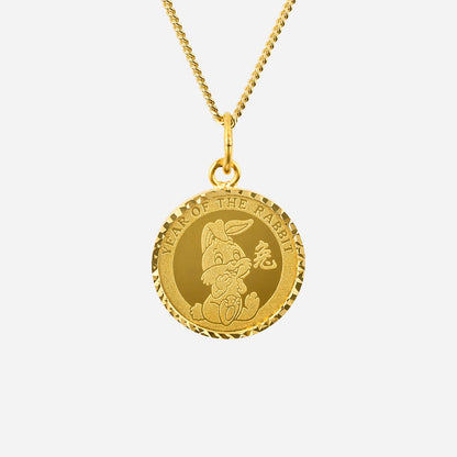Rabbit Pendant in Yellow Gold (G22KZODIAC167041104A)