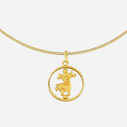 Ox Pendant in Yellow Gold (G22KZODIAC173021205A)