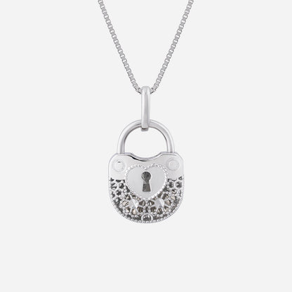 Lock Pendant in White Gold (G750KEYL1398A)