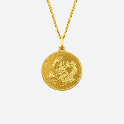 Dragon Pendant in Yellow Gold (G999ZODIAC177051343A)