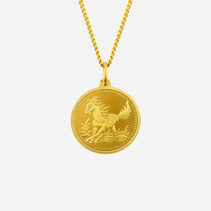 Horse Pendant in Yellow Gold (G999ZODIAC177071345A)