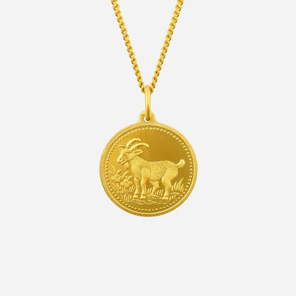 Goat Pendant in Yellow Gold (G999ZODIAC177081346A)