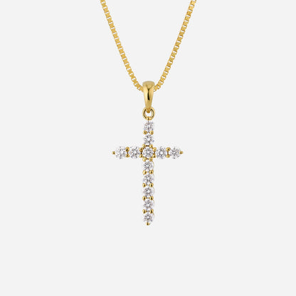 Cross Diamond Pendant in Yellow Gold (GDIACROSSY703X1144A)