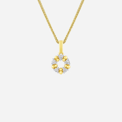 Starry Diamond Pendant in Yellow White Gold (GDIAGROUP222V1767A)