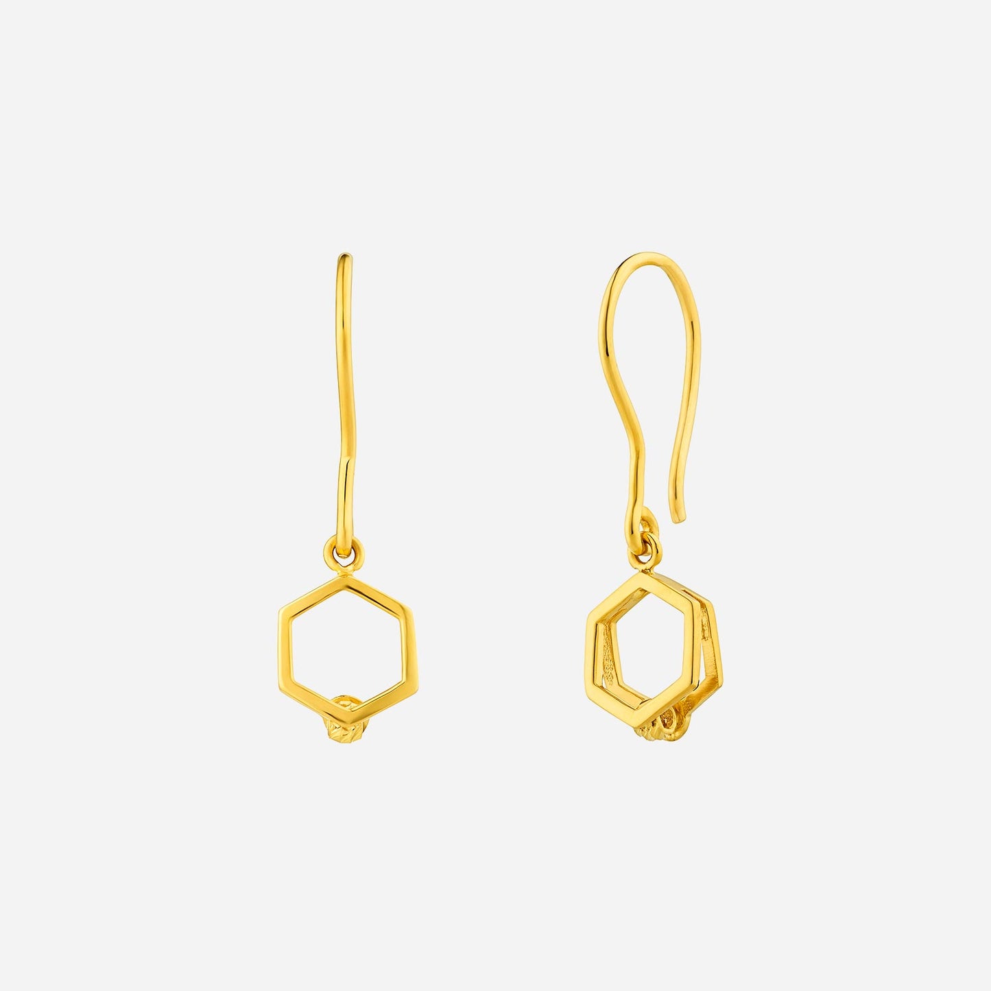 prism earrings in yellow gold (h22kstyle1289a)
