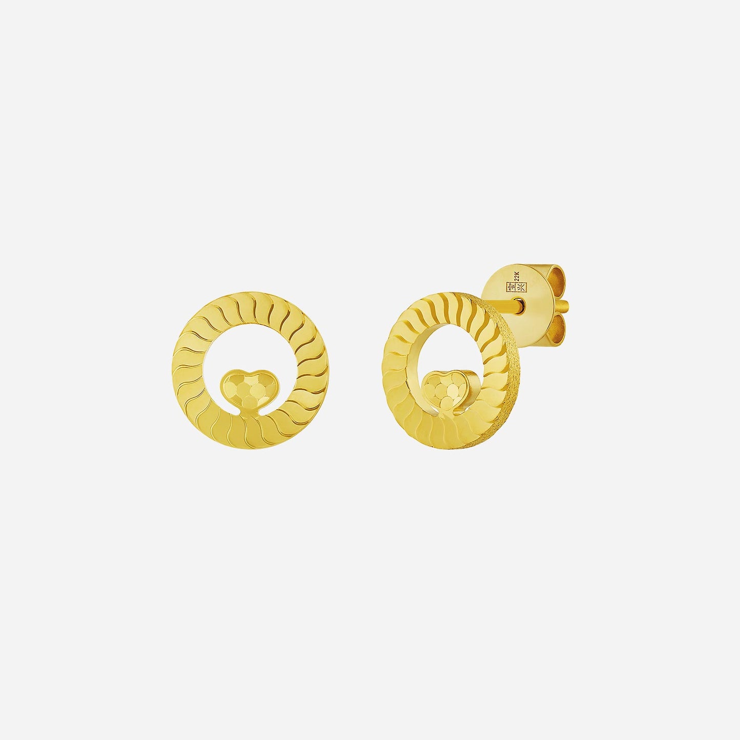 round earrings in yellow gold (h22kstyle1544a)