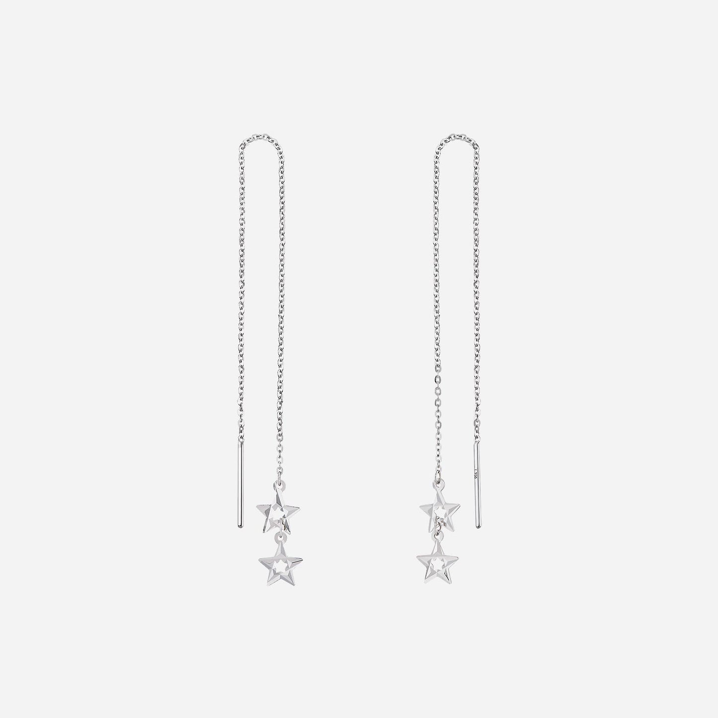 star earrings in white gold (h750style1351a)