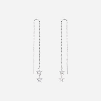Star Earrings in White Gold (H750STYLE1351A)