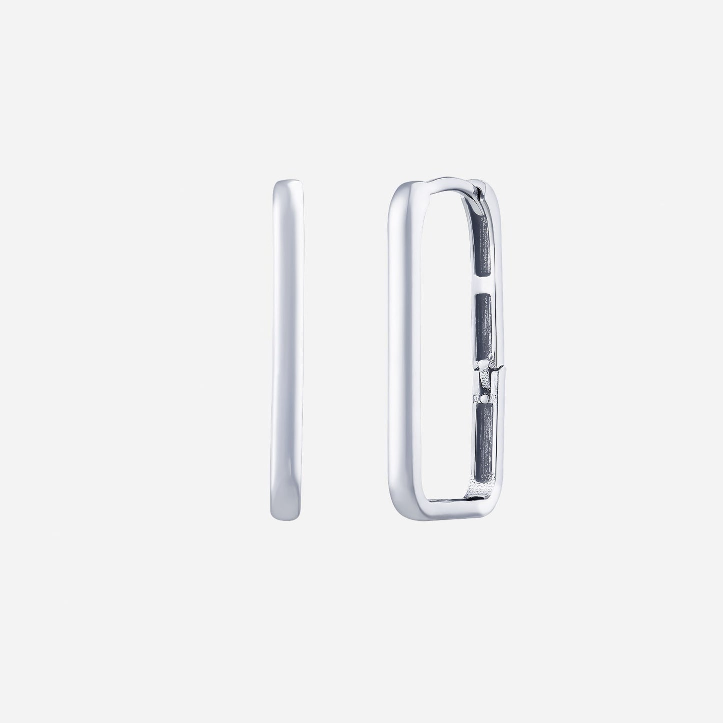 rectangle earrings in white gold (h750style1423a)
