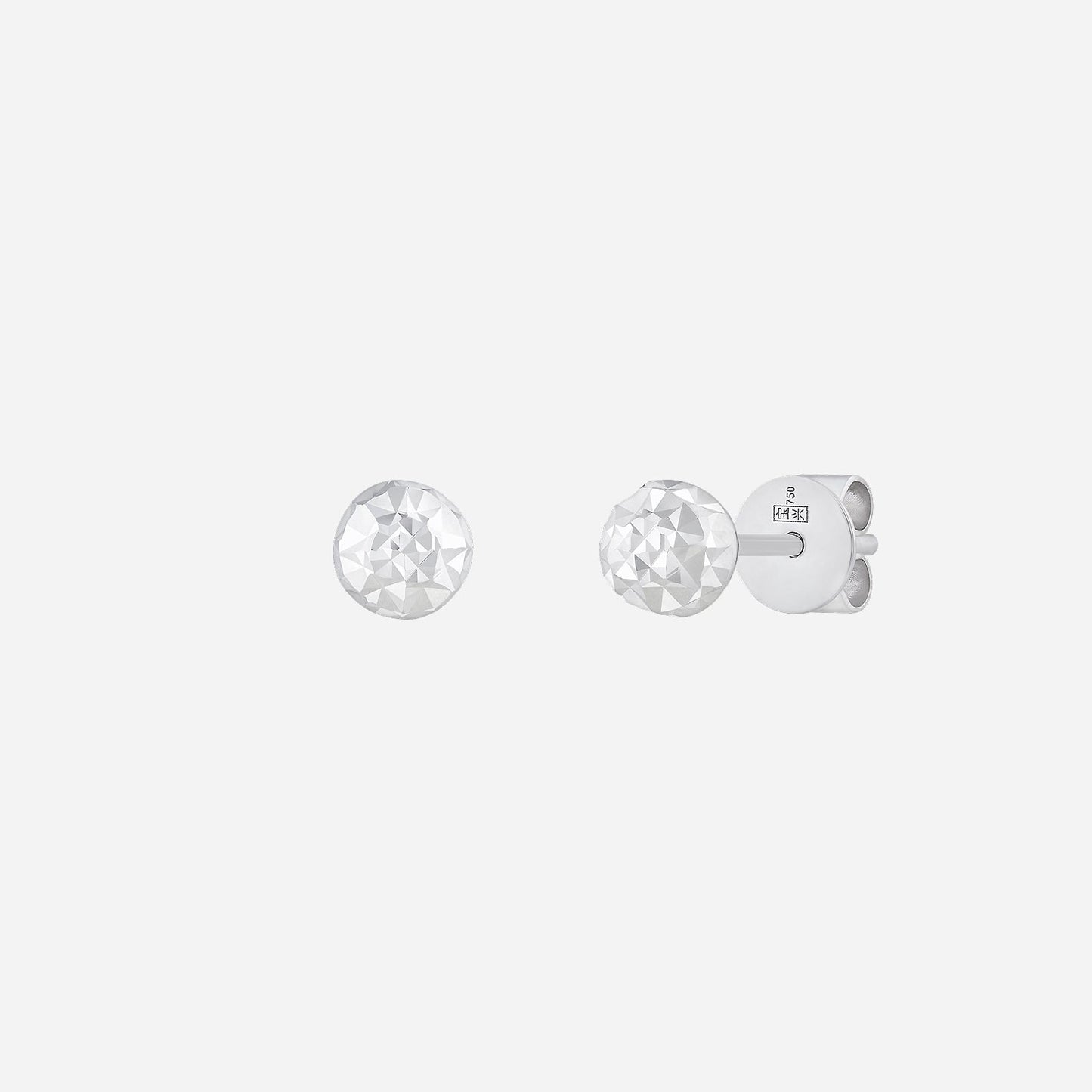 cut beads earrings in white gold (h750style1430a)