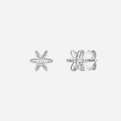 Flower Earrings in White Gold (H750STYLE1434A)