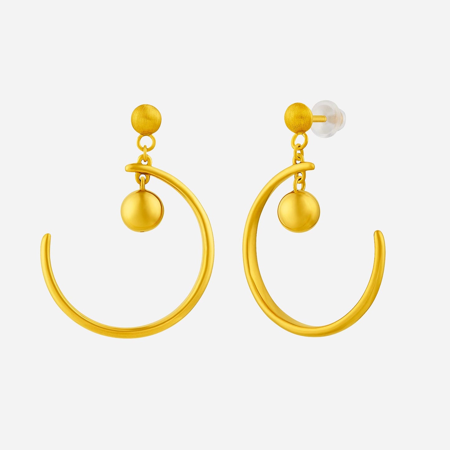 glint moonlit earrings in yellow gold (h999style1698a)