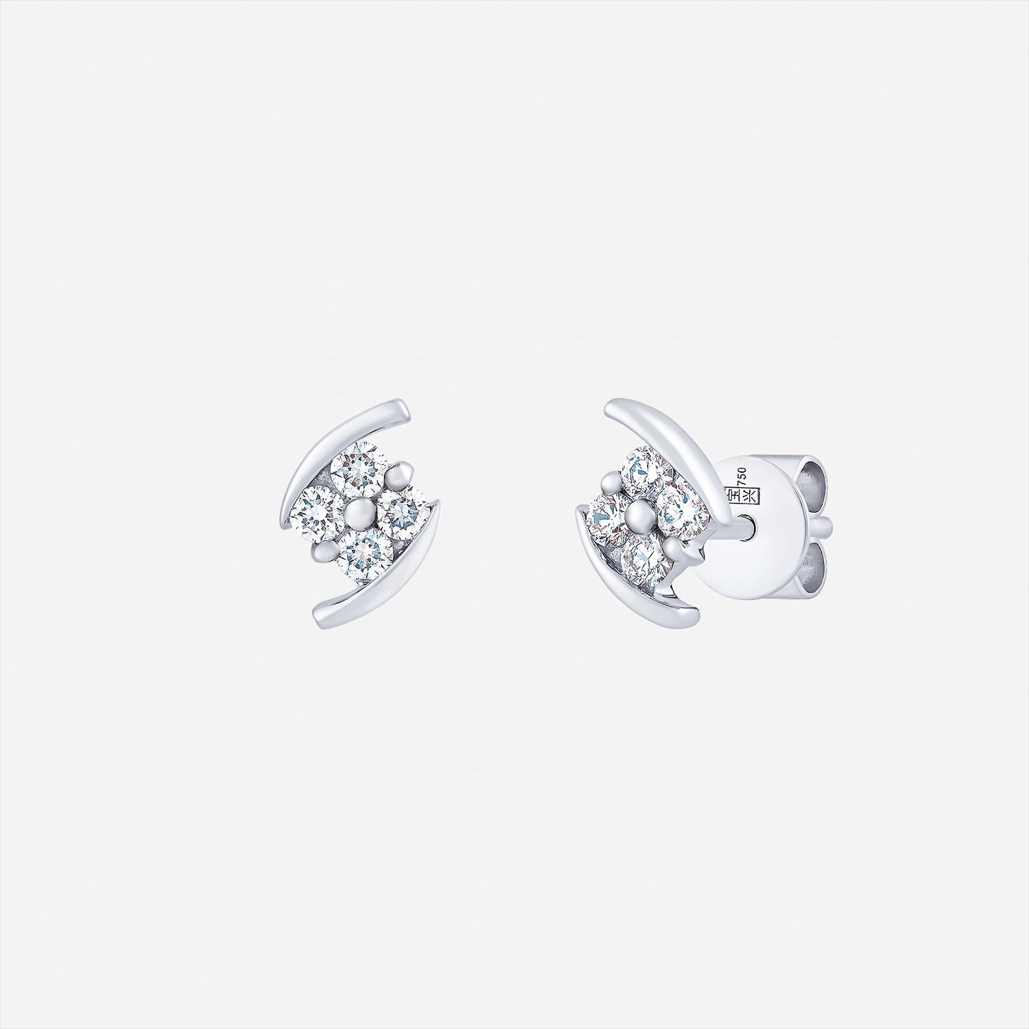 moonlight shine diamond earrings in white gold (hdiastyle1651a)